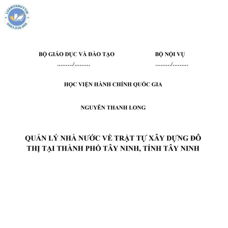 Tổng hợp 50 đề tài + mẫu luận văn quản lý nhà nước về an ninh trật tự đạt điểm cao 5 Mẫu luận văn quản lý nhà nước về an ninh trật tự số 5