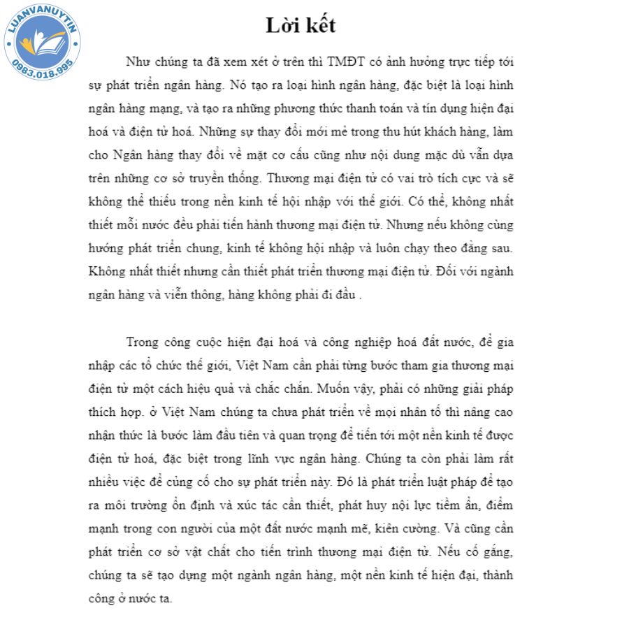 Tham khảo chi tiết cách làm & 10 mẫu phần kết luận của bài tiểu luận các chủ đề hay nhất 2024 5 Mẫu phần kết luận của bài tiểu luận thương mại điện tử