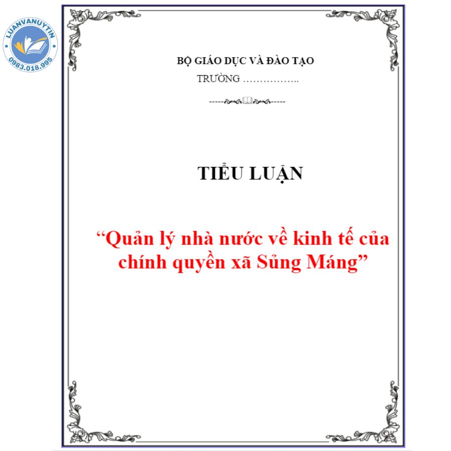 Tải miễn phí 10 mẫu & 60+++ đề tài tiểu luận môn quản lý nhà nước về kinh tế chọn lọc hay nhất 2024 11 Mẫu tiểu luận môn quản lý nhà nước về kinh tế số 09