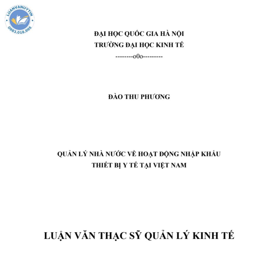 Mẫu bài tiểu luận quản lý nhà nước về y tế số 1