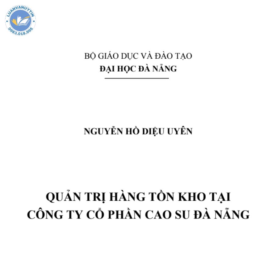 Mẫu khóa luận quản trị hàng tồn kho số 1