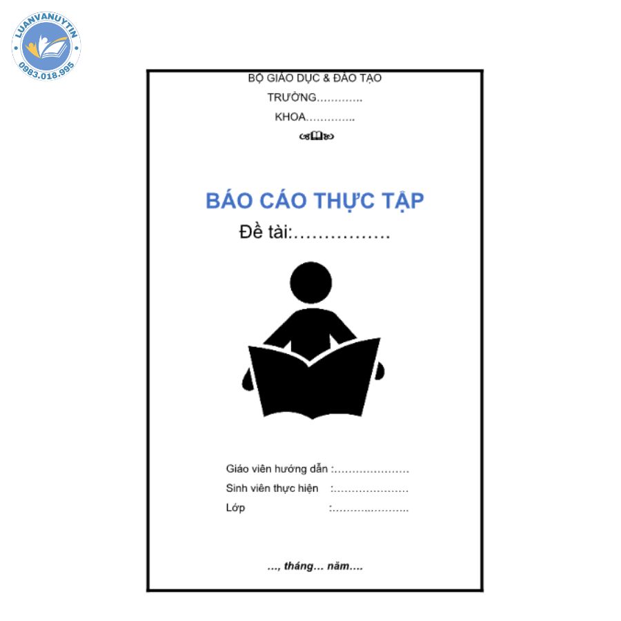 Mẫu bìa báo cáo thực tập số 1