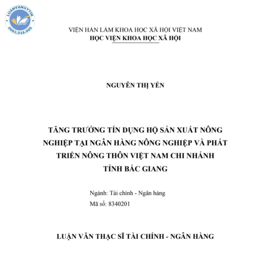 Mẫu luận văn về ngân hàng số 1